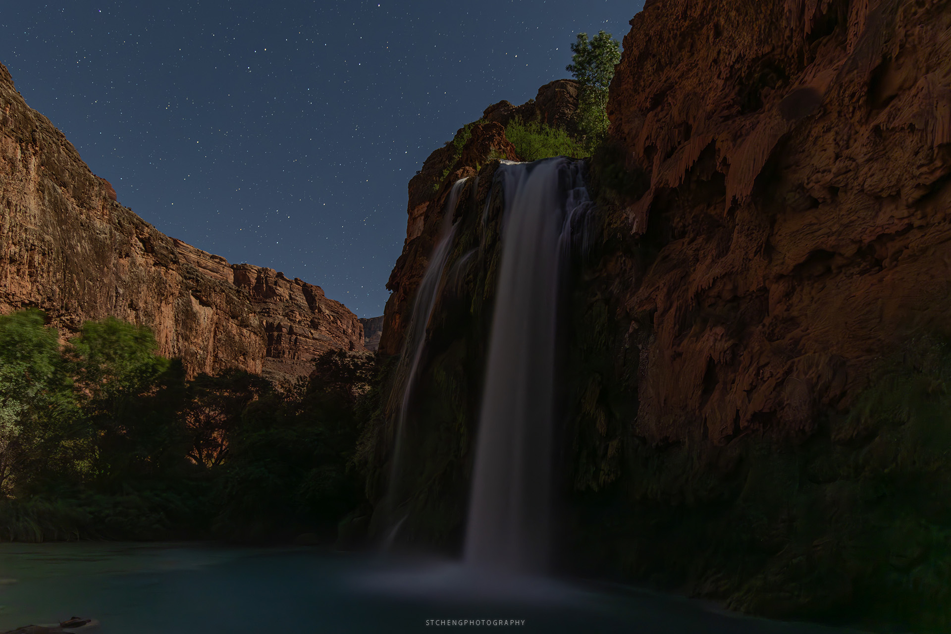Havasu Falls at Night